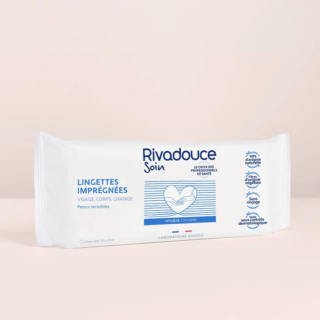 Lingettes Imprégnées nettoyantes x 50